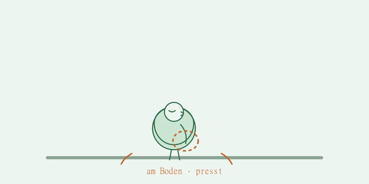 Sittichweibchen sitzt aufgeplustert am Käfigboden